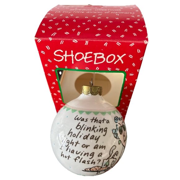 VTG Shoebox 1991 ornament Maxine Hot Flash in box blown glass ball - Picture 1 of 3